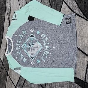 AMERICAN FIGHTER BUCKLE TRAINING DIVISION CREW-NECK LONG-SLEEVE SHIRT